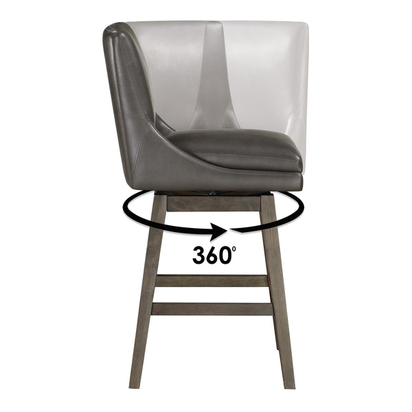 OSP Home Furnishings Allingham 26" Swivel Stool Pewter / Grey