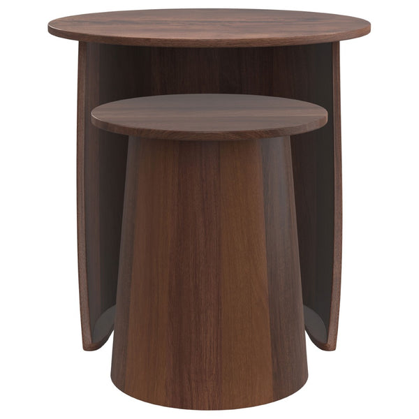 English Elm Lionett Solid Mango Wood Round Nesting Tables Organic Grain Living Room Accent Set B062P451990