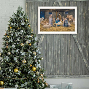 English Elm Trendy Decor 4u Nativity Scene Framed Canvas Print Bonnie Mohr Faith Inspired Wall Art B067P252299