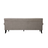 English Elm Alana Lawson Three-Cushion Tightback Sofa, Silver Grey Polyester