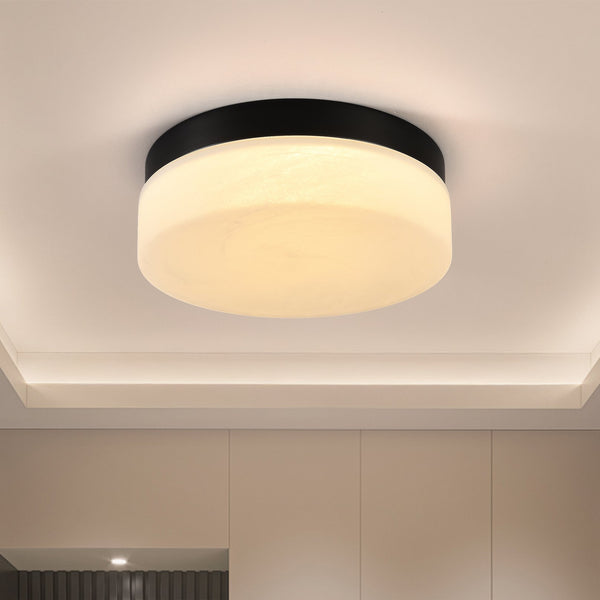 English Elm 12 Inch Led Ceiling Light - Modern 24W Flush Mount Fixture For Bright, Energy-Efficient Home Illumination W2312P375012