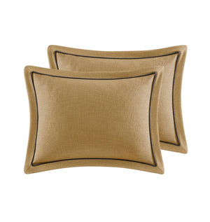 English Elm 9 King Jacquard Oversized Duvet Comforter Set with Shams & Decorative Pillows – Luxurious Bedding Ensemble Gold 23.23 L x 19.68 W x 16.93 H B035P319228