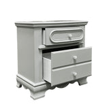 English Elm Grey 3-Drawer Nightstand