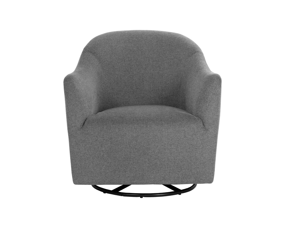 Sunpan Silvana Glider Lounge Chair - Modern Design with 360° Swivel & Smooth Gliding Motion in Grey