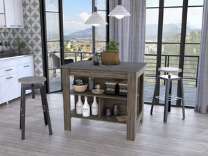 English Elm Brooklyn Kitchen Island With Spacious Work Surface & 3 Concealed Shelves For Organized Storage B128P148879