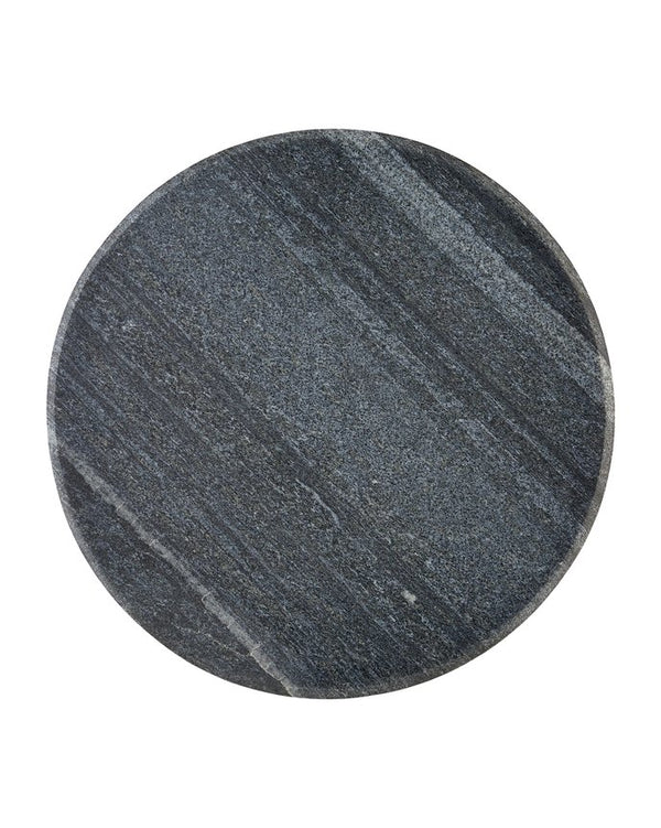 Currey & Company Miles Black Marble Accent Table - Elegant Midnight Stone & Polished Brass Finish For Modern Decor Black Midnight Black Stone ,Brass 4000-0241-currey-company