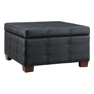 OSP Home Furnishings Detour Strap Ottoman Black