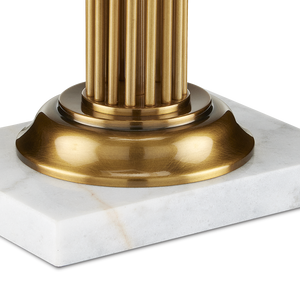 Allegory Antique Brass Table Lamp - Elegant Design with White Marble Base, Perfect for Modern Spaces