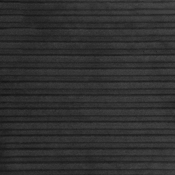 English Elm Winne Curved Armless Accent Chair in Black Ribbed Upholstery — Sculptural Modern Minimalist Seating B062P299870