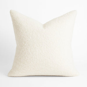 English Elm Homey Plush Sherpa Throw Pillow for Sofas & Beds — Ultra-Soft, Fluffy Supportive Accent Cushion Beige B357P356871