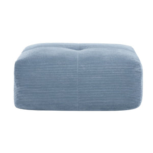 English Elm Hamlet Modular Corner Sectional Sofa with Corduroy Upholstery and Throw Pillows Included Blue W714P323641
