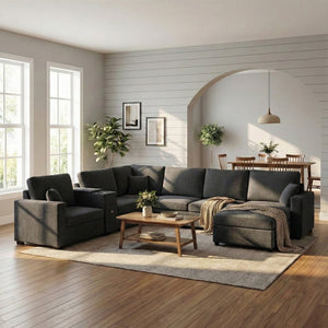 English Elm Swivel Barrel Accent Chair Chenille Tufted Round Club Seat for Living Room Lounge Black N719S002350B
