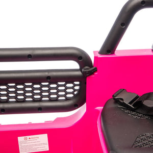 English Elm 24v Dual Motor Two Seat Kids Electric Ride on Car with Remote Control and Bluetooth Audio Pink W1578P305898