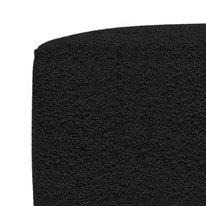 English Elm Chantal Boucle Square Pouf Handcrafted Cotton Accent Footrest for Modern Living Rooms Black B136P427582
