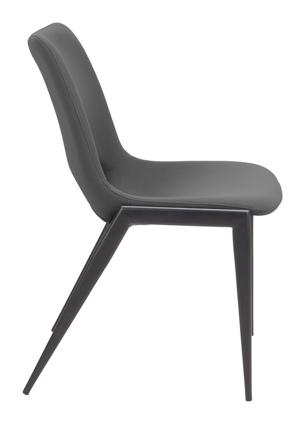 Zuo Modern Desi Armless Dining Chair Set Of 2 - Elevate Your Space With Modern Comfort And Timeless Style Black 100% Polyurethane,Plywood,Steel 110826-zuo-modern