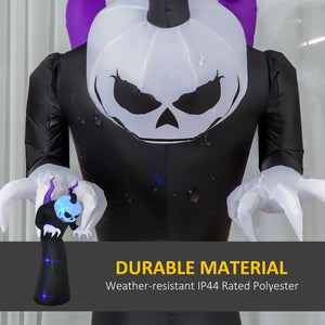 English Elm Halloween Skeleton Reaper Inflatable Yard Decor with Led Lighting Waterproof Lawn Display T3971P382674