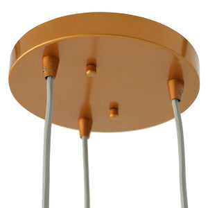 English Elm Ashcroft Furniture - Warehouse Retro Pendant Lamp Bronze & Clear Ribbed Glass, 3-Light Adjustable Mid-Century Fixture B183P315088