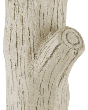 Currey & Company Faux Bois Concrete Garden Bird Bath with Sculpted Tree Trunk Base and Portland Finish 2200-0044