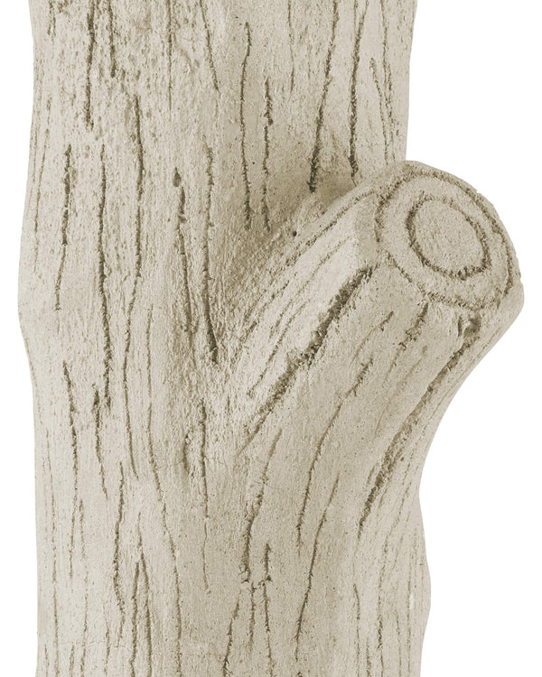 Currey & Company Faux Bois Concrete Garden Bird Bath with Sculpted Tree Trunk Base and Portland Finish 2200-0044