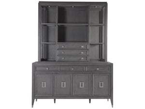 Lexington Artistica Home Appellation Buffet - Elegant White Oak Design With Brushed Nickel Accents & Ample Storage Solutions Gray Wood 2200-852