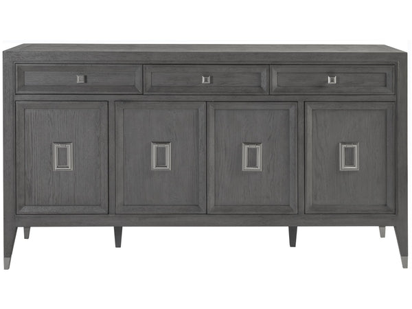 Lexington Artistica Home Appellation Buffet - Elegant White Oak Design With Brushed Nickel Accents & Ample Storage Solutions Gray Wood 2200-852