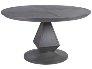 Lexington Artistica Home Appellation Dining Table - Elegant White Oak Design With Misty Gray Finish And Unique Metal Accents Gray Wood 2200-870c