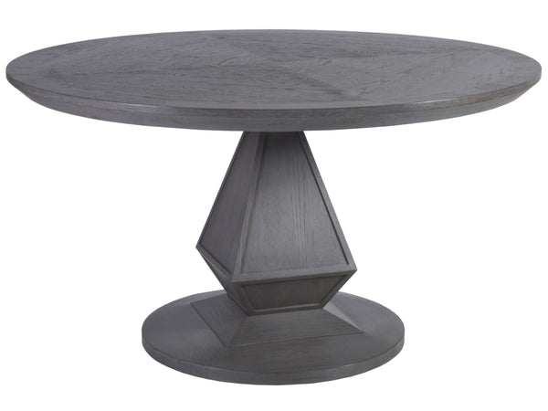 Lexington Artistica Home Appellation Dining Table - Elegant White Oak Design With Misty Gray Finish And Unique Metal Accents Gray Wood 2200-870c