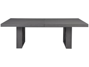Lexington Artistica Home Appellation Dining Table - Elegant White Oak Design With Misty Gray Finish And Unique Metal Accents Gray Wood 2200-877