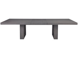 Lexington Artistica Home Appellation Dining Table - Elegant White Oak Design With Misty Gray Finish And Unique Metal Accents Gray Wood 2200-877
