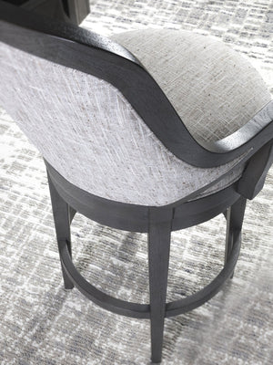 Lexington Artistica Home Appellation Upholstered Swivel Stool With Elegant Gray Finish And Stain-resistant Berkshire Fabric Gray Wood 2200-895-01