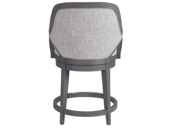 Lexington Artistica Home Appellation Upholstered Swivel Stool With Elegant Gray Finish And Stain-resistant Berkshire Fabric Gray Wood 2200-895-01
