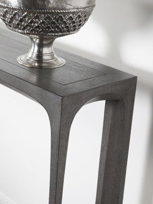 Lexington Artistica Home Appellation Console: Elegant White Oak Design With Starburst Shelves And Brushed Nickel Accents Gray Wood 2200-966