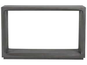 Lexington Artistica Home Appellation Console: Elegant White Oak Design With Starburst Shelves And Brushed Nickel Accents Gray Wood 2200-966