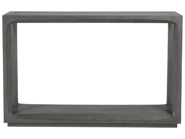 Lexington Artistica Home Appellation Console: Elegant White Oak Design With Starburst Shelves And Brushed Nickel Accents Gray Wood 2200-966