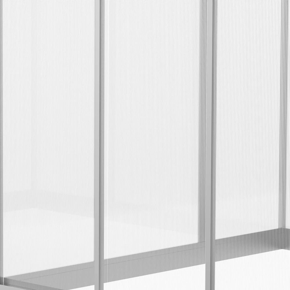 English Elm Greenhouse Polycarbonate Walk-in Garden Structure with Aluminum Frame and Roof Vent T3971S00020