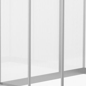English Elm Greenhouse Polycarbonate Walk-in Garden Structure with Aluminum Frame and Roof Vent T3971S00020
