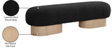 Robertson Black Boucle Fabric Bench 22001Black Meridian Furniture