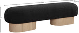 Robertson Black Boucle Fabric Bench 22001Black Meridian Furniture