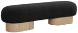 Robertson Black Boucle Fabric Bench 22001Black Meridian Furniture