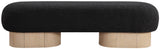 Robertson Black Boucle Fabric Bench 22001Black Meridian Furniture