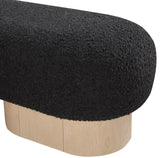 Robertson Black Boucle Fabric Bench 22001Black Meridian Furniture