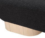 Robertson Black Boucle Fabric Bench 22001Black Meridian Furniture