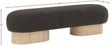 Robertson Brown Boucle Fabric Bench 22001Brown Meridian Furniture