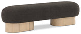 Robertson Brown Boucle Fabric Bench 22001Brown Meridian Furniture