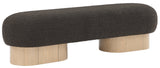 Robertson Brown Boucle Fabric Bench 22001Brown Meridian Furniture