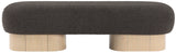 Robertson Brown Boucle Fabric Bench 22001Brown Meridian Furniture