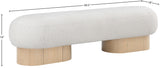 Robertson Cream Boucle Fabric Bench 22001Cream Meridian Furniture