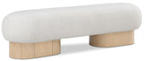 Robertson Cream Boucle Fabric Bench 22001Cream Meridian Furniture