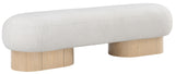 Robertson Cream Boucle Fabric Bench 22001Cream Meridian Furniture