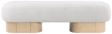 Robertson Cream Boucle Fabric Bench 22001Cream Meridian Furniture